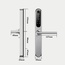 Smart Lock - Aluminium Doors With installation- Silver