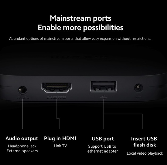 مشغل الوسائط Xiaomi TV Box S الجيل الثاني 4K Ultra HD