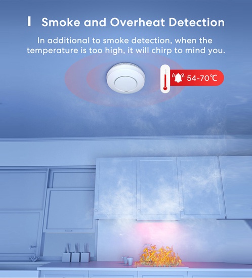Meross Smart Smoke Alarm Kit with HUB (2 Pack)