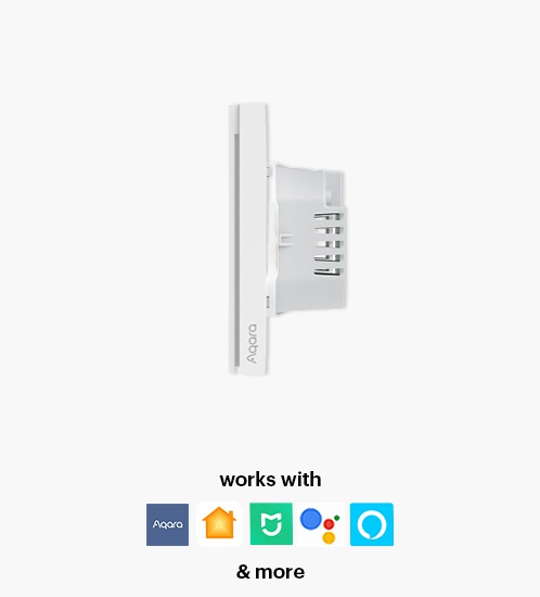 Aqara Smart Wall Switch H1(No Neutral, Single Rocker) - with installation