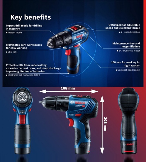 Bosch 12V Cordless impact drill