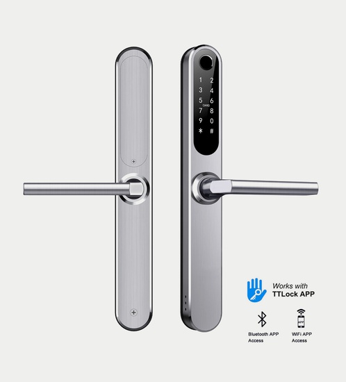 Smart Lock - Aluminium Doors With installation- Silver