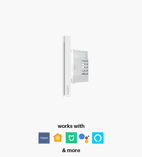 Aqara Smart Wall Switch H1 (من غير محايد ، هزاز مزدوج) - شامل التركيب